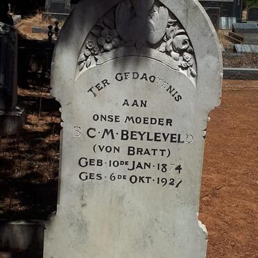 BEYLEVELD B.C.M. nee VON BRATT 1874-1927