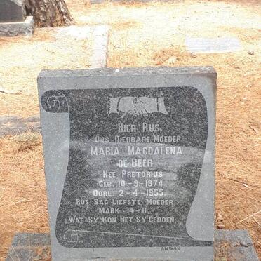 BEER Maria Magdalena, de nee PRETORIUS 1874-1955