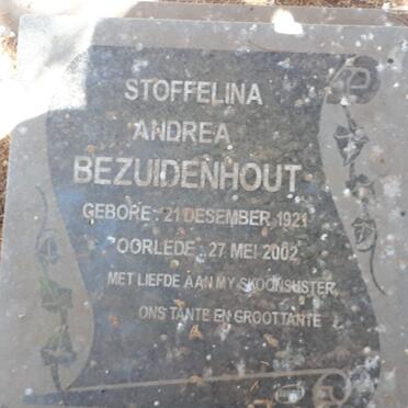 BEZUIDENHOUT Stoffelina Andrea 1921-2002