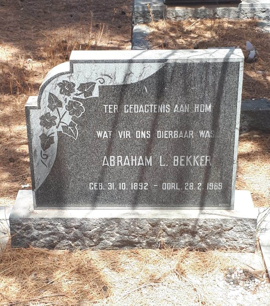 BEKKER Abraham L. 1892-1969