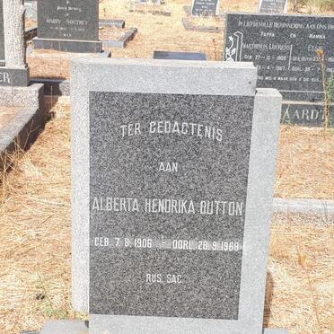 DUTTON Alberta Hendrika 1906-1968