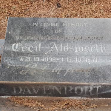DAVENPORT Cecil Aldsworth 1898-1971