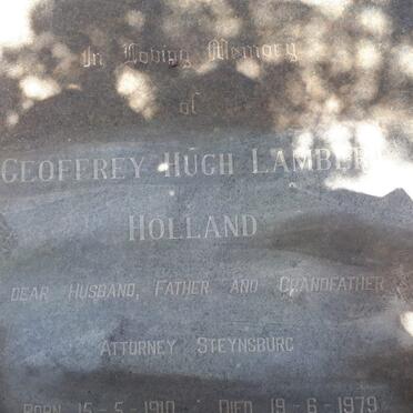 HOLLAND Geoffrey Hugh Lambert 1910-1979