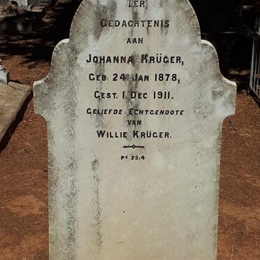 KRUGER Johanna 1878-1911