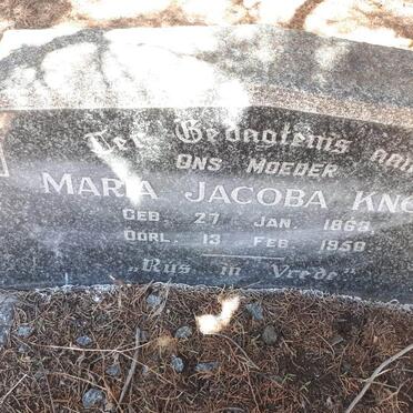 KNOX Maria Jacoba 1863-1958