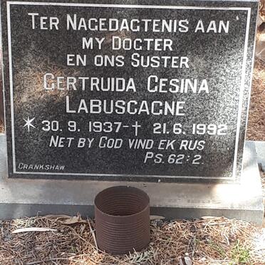 LABUSCAGNE Gertruida Gesina 1937-1992