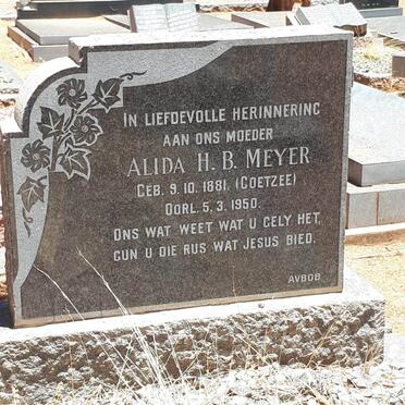 MEYER Alida H.B. nee COETZEE 1881-1950