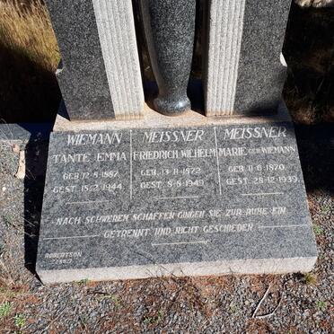 MEISSNER Friedrich Wilhelm 1872-1949 &amp; Marie WIEMANN 1870-1939 :: WIEMANN Emma 1887-1944