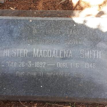 SMITH Hester Magdalena 1892-1948
