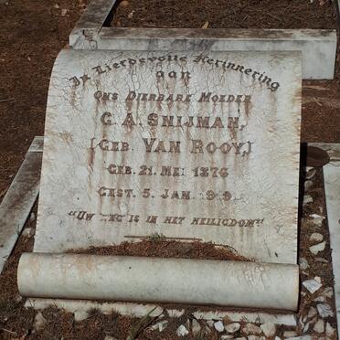 SNIJMAN G.A. nee VAN ROOY 1876-1919