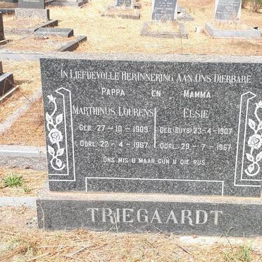 TRIEGAARDT Marthinus Lourens 1909-1967 &amp; Elsie BUYS 1907-1967