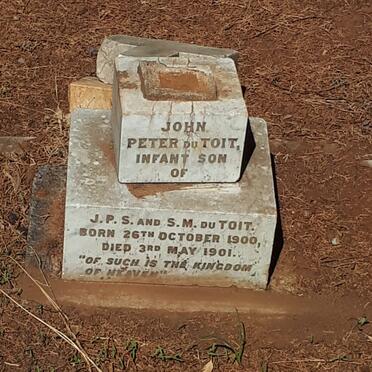 TOIT John Peter, du 1900-1901