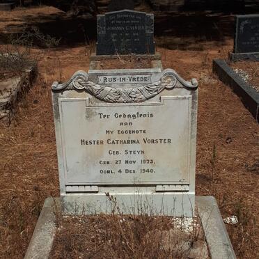 VORSTER Hester Catharina nee STEYN 1873-1940