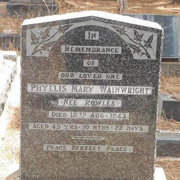 WAINWRIGHT Phyllis Mary nee ROWLES -1943