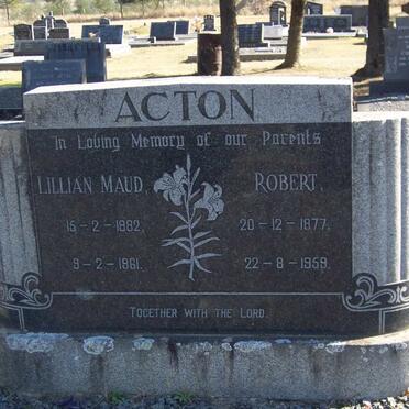 ACTON Robert 1877-1959 &amp; Lillian Maud 1882-1961