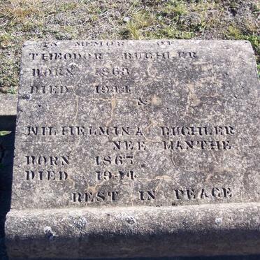 BUCHLER Theodor 1863-1944 &amp; Wilhelmine MANTHE 1867-1944