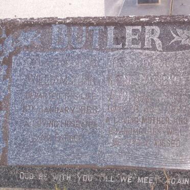 BUTLER William John -1968 &amp; Irene P. Ann WARREN -1992