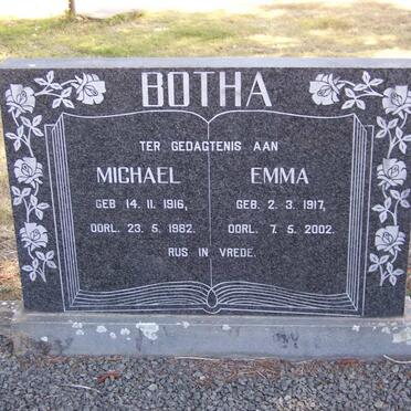 BOTHA Michael 1916-1982 &amp; Emma 1917-2002