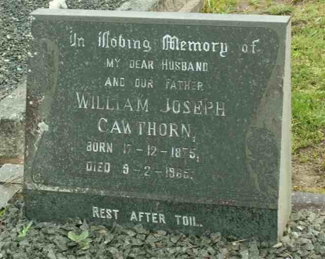 CAWTHORN William Joseph 1875-1965