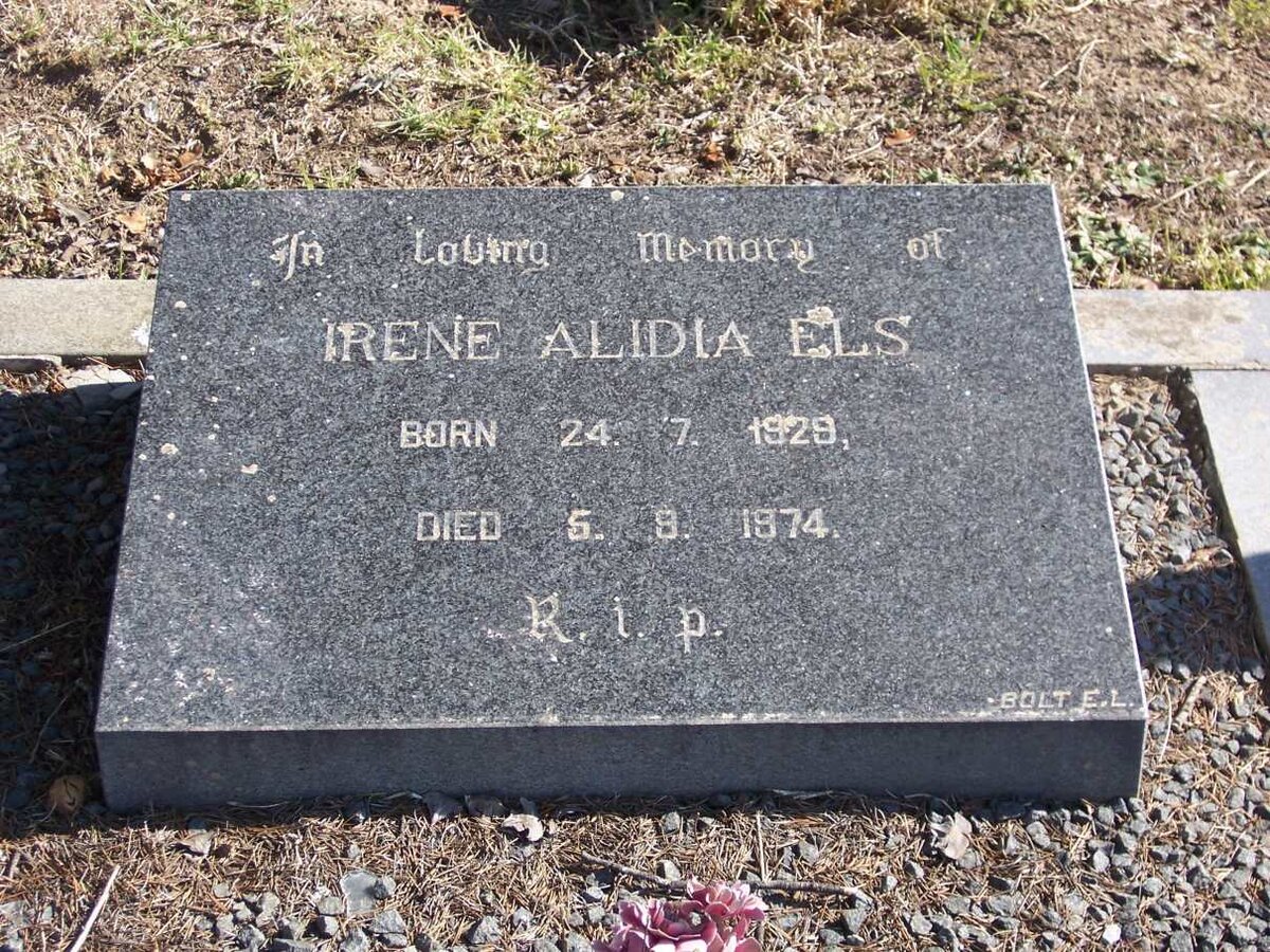 ELS Irene Alidia 1929-1974
