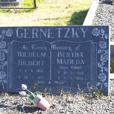 GERNETZKE Wilhelm Hilbert 1900-1993 &amp; Bertha Matilda KUMM 1900-1989
