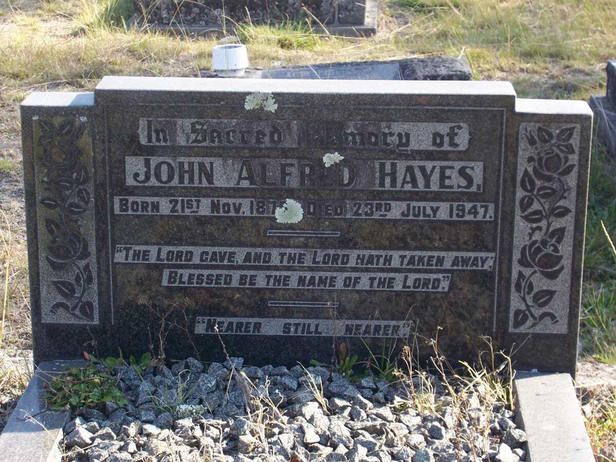 HAYES John Alfred 197?-1947