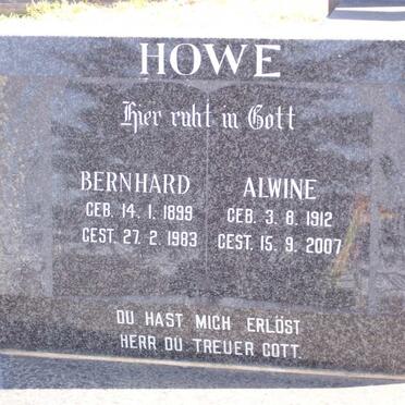 HOWE Bernard 1899-1983 &amp; Alwine 1912-2007