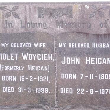 HEIGAN John 1909-1970 &amp; Violet WOYCIEH formerly HEIGAN 1921-1999