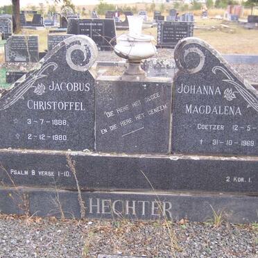 HECHTER Jacobus Christoffel 1888-1980 &amp; Johanna Magdalena COETZER 1891-1969