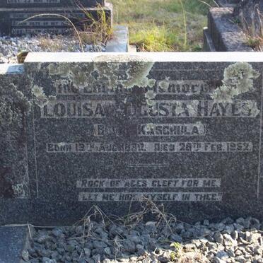HAYES Louisa Augusta nee KASCHULA 188?-1952