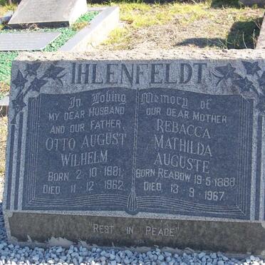 IHLENFELDT Otto August Wilhelm 1881-1962 &amp; Rebacca Mathilda Auguste REABOW 1888-1967