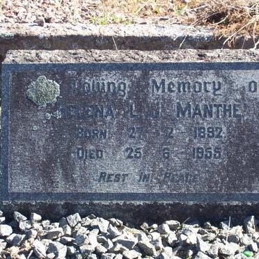 MANTHE Helena L.J. 1892-1955