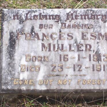 MULLER Frances Esme 1913-1913