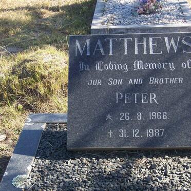 MATTHEWS Peter 1966-1987
