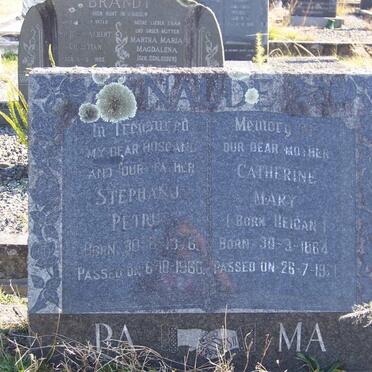 NAUDE Stephan J. Petrus 1876-1960 &amp; Catherine Mary HEIGAN 1864-19?