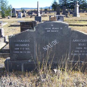 NAUDE Gerhardus Johannes 1875-1962 &amp; Anna Cornelia Mary NEL 1876-1950