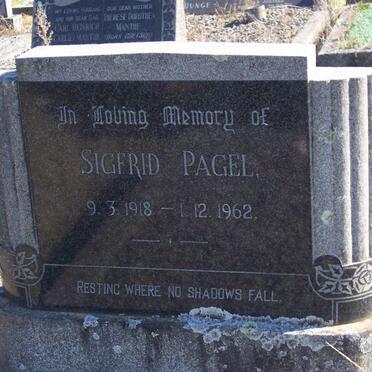 PAGEL Sigfrid 1918-1962