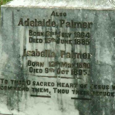 PALMER Adelaide 1864-1885 :: PALMER Isabella 1890-1895