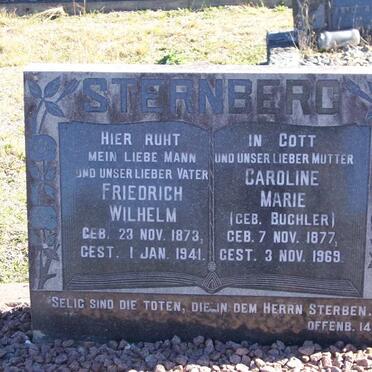 STERNBERG Friedrich Wilhelm 1873-1941 &amp; Caroline Marie BUCHLER 1877-1969