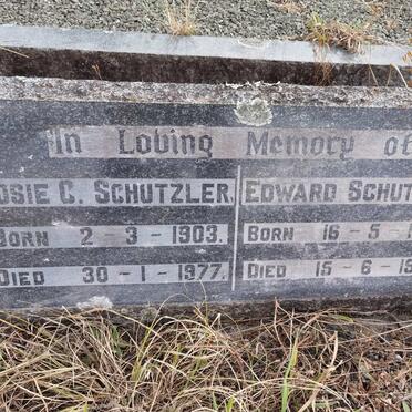 SCHUTZLER Edward 1892-1850 &amp; Rosie C. 1903-1977
