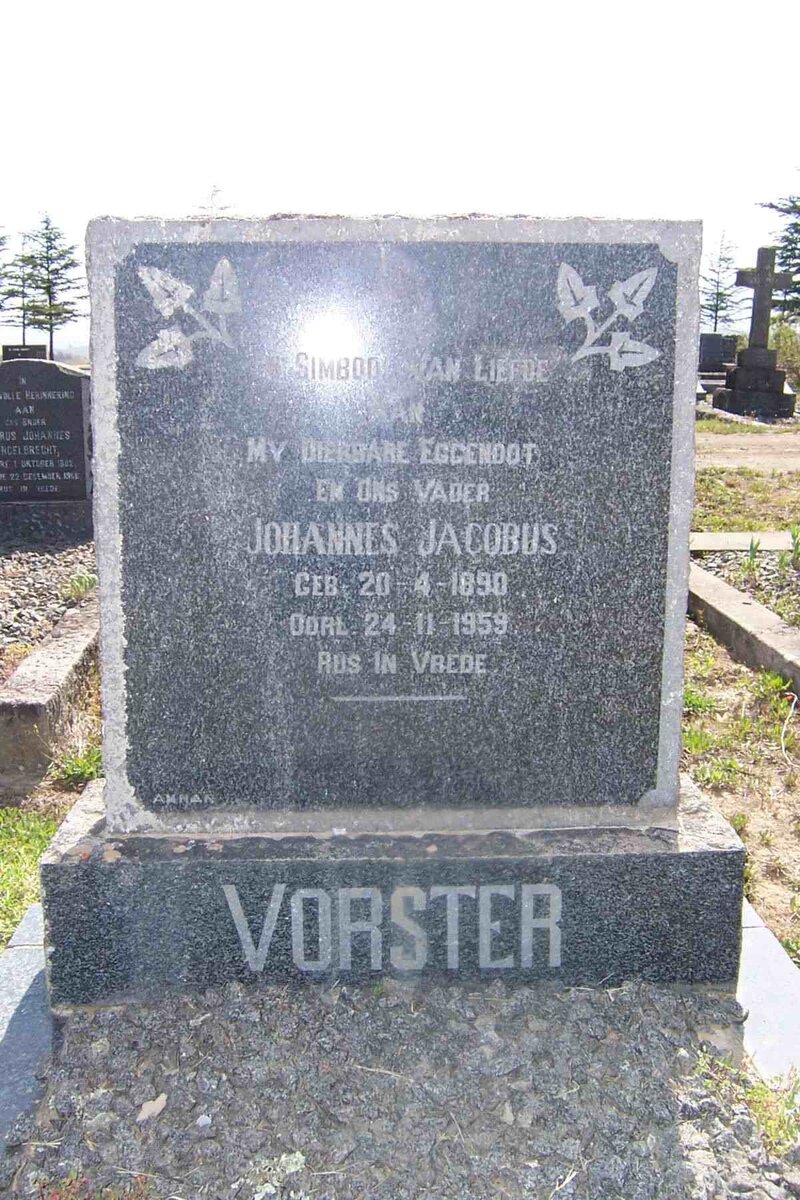 VORSTER Johannes Jacobus 1890-1959