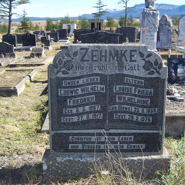 ZEHMKE Ludwig Wilhelm Friedrich 1887-1917 &amp; Louise Frieda Wilhelmine HOWE 1886-1976