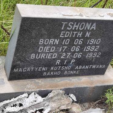 TSHONA Edith N. 1910-1992