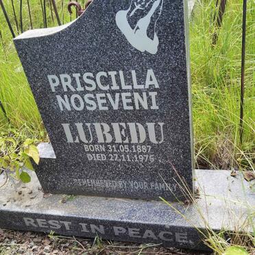LUBEDU Priscilla Noseveni 1887-1976