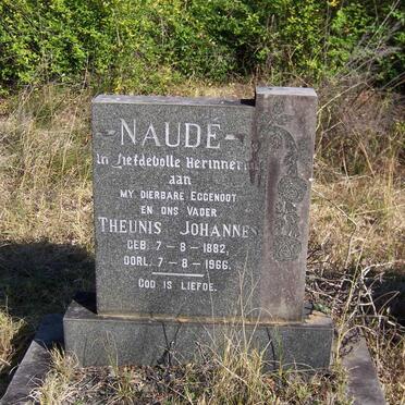 NAUDE Theunis Johannes 1882-1966