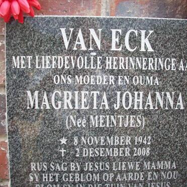 ECK Magrieta Johanna, van nee MEINTJIES 1942-2008