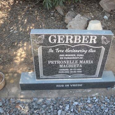 GERBER Petronelle Maria Magrieta 1920-1998