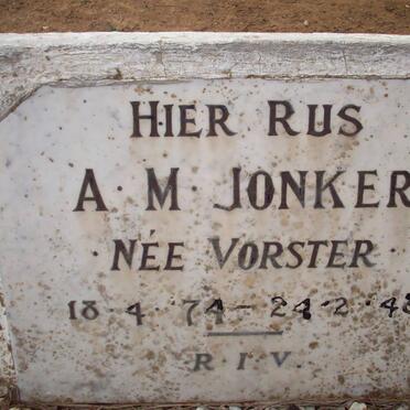 JONKER A.M. nee VORSTER 1974-1948
