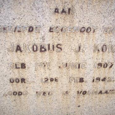 KOK Jakobus J. 1907-1942