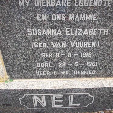 NEL Susanna Elizabeth nee VAN VUUREN 1918-1961